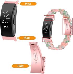 img 3 attached to NINKI Resin Fitbit Inspire HR/Fitbit Inspire/Fitbit Inspire 2 Band - Unisex Adjustable Replacement Band for Fitbit Inspire HR/Fitbit Inspire Accessories Bands