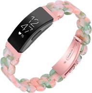 ninki resin fitbit inspire hr/fitbit inspire/fitbit inspire 2 band - unisex adjustable replacement band for fitbit inspire hr/fitbit inspire accessories bands logo