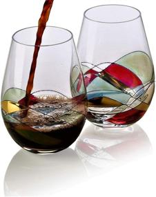 img 1 attached to Bezrat Stemless Glasses Lead Free Essential Kitchen & Dining