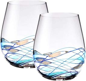 img 4 attached to Bezrat Stemless Glasses Lead Free Essential Kitchen & Dining