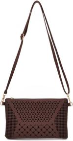 img 3 attached to Jiaruo Vintage Leather Crossbody Handbag Women's Handbags & Wallets in Crossbody Bags