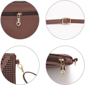 img 1 attached to Jiaruo Vintage Leather Crossbody Handbag Women's Handbags & Wallets in Crossbody Bags