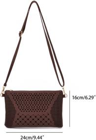 img 2 attached to Jiaruo Vintage Leather Crossbody Handbag Women's Handbags & Wallets in Crossbody Bags