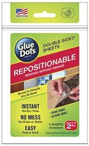 img 4 attached to Clear Repositionable Adhesive Sheets - Glue Dots, Double Sided, Temporary Bond (5 Sheets, 37010)