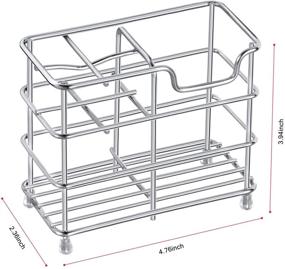 img 1 attached to 🦷 Space-Saving Stainless Steel Toothbrush Holder: HBlife Small Organizer for Bathroom with 5 Slots