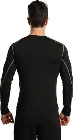 img 2 attached to 👕 Men's 3 Pack Long Sleeve Compression Shirts - Workout Undershirts for Athletic Running, Performance Base Layer