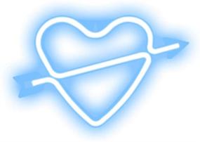 img 3 attached to Decorative Neon Heart Sign LED Lights for Girls Room - Lavender Cupid and Blue Options