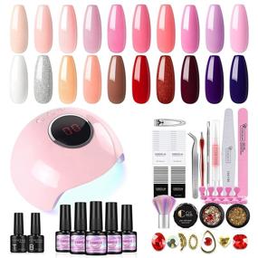 img 4 attached to Gel Nail Polish Kit with UV Light 24W UV LED Nail Lamp Dryer | 20 Colors Soak Off Nail Gel Polish Set with Base and Top Coat | Nail Art Decorations, Manicure Tools | Gel Nail Set