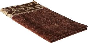 img 2 attached to 🧖 Mocha Damask Fringe Hand Towel by Avanti Linens 12282MOC: Luxurious and Chic for Your Bathroom