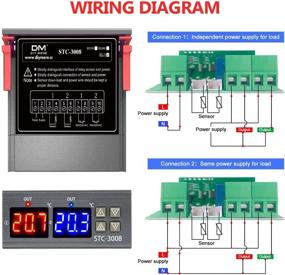 img 1 attached to Enhance Comfort and Efficiency with Aideepen Digital STC-3008 AC 🌡️ Temperature Controller: Dual Display Thermostat for AC 110-220V with Dual Probes