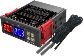 img 4 attached to Enhance Comfort and Efficiency with Aideepen Digital STC-3008 AC 🌡️ Temperature Controller: Dual Display Thermostat for AC 110-220V with Dual Probes