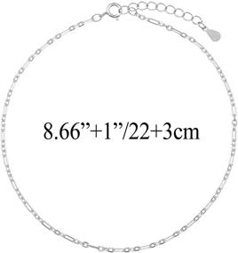 img 3 attached to 📿 Kelistom 925 Sterling Silver Ankle Bracelets for Women and Teen Girls - Satellite, Infinity, Star, Heart, Beaded, Round, Layered Minimalist Anklet Foot Jewelry with Extension