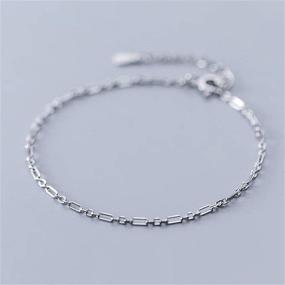 img 2 attached to 📿 Kelistom 925 Sterling Silver Ankle Bracelets for Women and Teen Girls - Satellite, Infinity, Star, Heart, Beaded, Round, Layered Minimalist Anklet Foot Jewelry with Extension