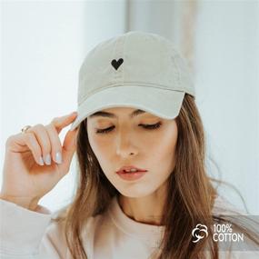 img 1 attached to 🧢 Embroidered Brushed Cotton Women's Baseball Hat - Atticus Poetry Design, Adjustable One Size