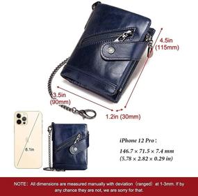 img 2 attached to Leather Blocking Trifold Wallets Minimalist Men's Accessories