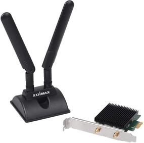 img 4 attached to 📶 Edimax AX3000 Wi-Fi 6 802.11ax Dual Band + Bluetooth 5.0 PCI Express Wireless Adapter - High Speed, WPA3 Support, External Antenna