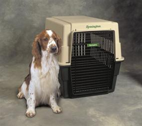 img 1 attached to 🏠 Beige/Green Remington Plastic Dog Kennel