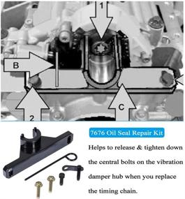 img 2 attached to 🔧 BMW N20 N26 Engine Repair Kit: Heavy Duty Flywheel Holder & Oil Seal Repair Set (2-Set)