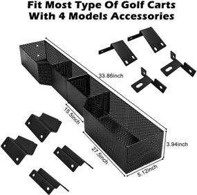 img 3 attached to 🏌️ Golf Cart Front Inner Basket Dash Storage/Tray Organizer for EZGO TXT & RXV, Club Car DS(2000-Up) & Precedent - Enhance Your Golf Cart with This Utility and Durable Inner Storage Basket - Adds Extra Space