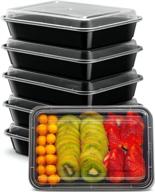 28 oz single compartment reusable food storage containers with lids – ez prepa 5 plastic meal prep containers for portion control – stackable, microwavable, freezer and dishwasher safe логотип