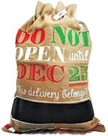 🎅 santa's chalkboard christmas burlap bag logo