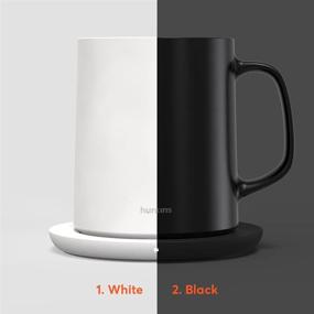 img 2 attached to ☕️ Hurkins Smug 149℉ Coffee Mug Warmer with Wireless Charger and PCTG Lid Set for Office or Home Desk (Black)