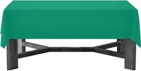 img 1 attached to 🔥 Premium Quality Heavy Duty Rectangle Plastic Table Cover - 3-Count, 54 x 108, Kelly Green - Available in 24 Vibrant Colors