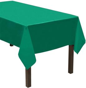 img 4 attached to 🔥 Premium Quality Heavy Duty Rectangle Plastic Table Cover - 3-Count, 54 x 108, Kelly Green - Available in 24 Vibrant Colors