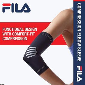 img 1 attached to 🏋️ FILA Compression Elbow Sleeve - Enhanced Accessories for Optimal Support