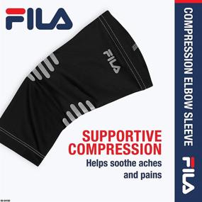 img 2 attached to 🏋️ FILA Compression Elbow Sleeve - Enhanced Accessories for Optimal Support