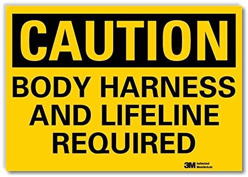 SmartSign “Caution - Body Harness And Lifeline Required” Label logo