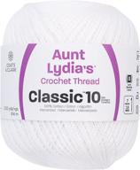 🧶 aunt lydia value crochet cotton thread, color white - sku 151.0201 logo