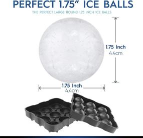 img 1 attached to 🍸 High-Quality Ice/Cake Ball Maker, Whiskey Ice Mold, 9 Spherical Balls Ice Tray creates 1.8" / 4.5cm Sphere, 3 Leak-Proof Sealing Mechanisms - Silicone