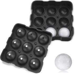 img 4 attached to 🍸 High-Quality Ice/Cake Ball Maker, Whiskey Ice Mold, 9 Spherical Balls Ice Tray creates 1.8" / 4.5cm Sphere, 3 Leak-Proof Sealing Mechanisms - Silicone