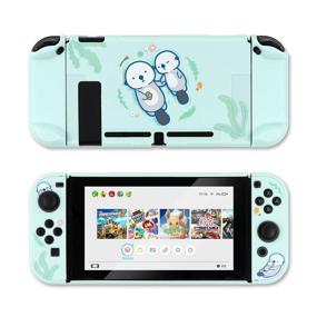 img 4 attached to 🦦 GeekShare Slim Cover Case for Nintendo Switch and Joy Con - Shock-Absorption and Anti-Scratch (Sea Otter Edition)