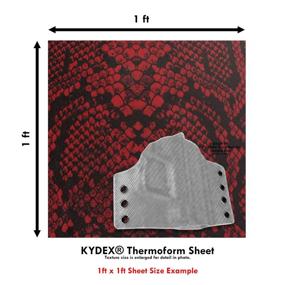 img 1 attached to KYDEX Thermoform Sheet - (Snakeskin Camo - Blood Red Rattler) - (Infused Graphic) - (P1 Texture) - (