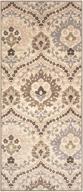 🏮 augusta oriental floral damask polypropylene indoor washable runner - superior quality, 2' 7" x 6', ivory logo