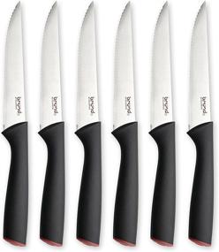 img 1 attached to 🔪 Enhance Your Culinary Experience with the Brund Easycut Steak Knife Set - 6 Piece, Black