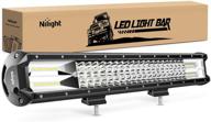 🌊 nilight 18005c-a: 26-inch triple row lights, 297w flood spot combo beam - super bright led off-road trucks, boats | 2-year warranty logo