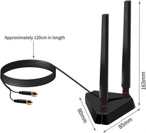 img 1 attached to 🔌 Fenvi AXE3000Pro WiFi 6E AX210 PCI-E WiFi Карта Трипл-банд Вайрлесс Гигабит с Bluetooth 5.2 802.11ax 2.4ГГц 5ГГц 6ГГц MU-MIMO 160МГц PCIe Адаптер для настольного компьютера с антенной SMA высокого усиления (1,2м) - Оптимизирована для Windows 10.