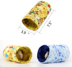 img 1 attached to 🏠 S-Lifeeling Cute Small Pet Tunnel Toy: Perfect Hideout Bed House for Hamsters, Gerbils, Rats, Guinea Pigs, Chinchillas, and Squirrels - Beige