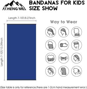 img 1 attached to 👶 Set of 4 Kids Full-Coverage Face Mask Neck Gaiters - Bandanas, Headbands, Tubes - for Boys and Girls