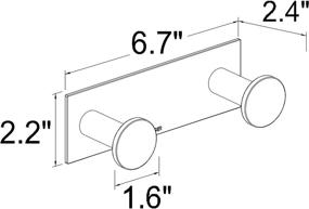 img 1 attached to 🧲 Ginger 2810D/PC Surface Double Robe Hook, Double Robe Hook, Chrome" - Product Name (Improved for SEO)