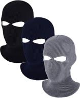 🎿 winter ski mask with full face cover and 2-hole knitted balaclava for adults – essential winter supplies logo