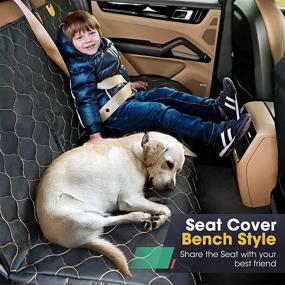 img 3 attached to 🐶 oneisall Dog Car Seat Cover: 4-in-1 Waterproof, Nonslip & Convertible Hammock for Trucks, SUVs, and Cars with Mesh Window for Back Seat