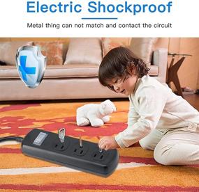 img 2 attached to 💧 Waterproof Outdoor Surge Protector Power Strip - Anti-Shock, Overload Protection - Ideal for Home Office & Outdoor Use - 3 Outlet Surge Protector with 6Ft Extension Cord - 1500Joules, ETL&FCC Listed