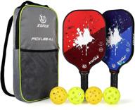 🏓 xs xspak carbon fiber pickleball paddles set of 2 with bag, includes 2 indoor and 2 outdoor balls, lightweight rackets with carbon face and honeycomb core логотип