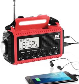 img 4 attached to 🔋 Ultimate Outdoor Survival Kit: 5000mAh NOAA Emergency Weather Radio Solar Hand Crank with Multiple Power Sources, Power Bank, Flashlight, and SOS - AM/FM/Shortwave Weather Alert, Reading Lamp, and Headphone Jack