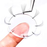 gemerry eyelash extension supplies 5 pcs easy fan lash pad pallet: perfect for beginners, make blooming easy volume lashes with easy fan technique - 3x30mm eyelash holder included logo