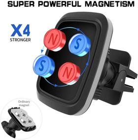 img 3 attached to 📱 ACCGUYS Magnetic Car Phone Mount: Secure Cell Phone Holder for iPhone X/XR/Xs/Xs Max, Samsung Galaxy S10/10+/9/9+/8/8+